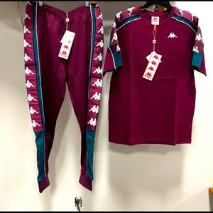Men’s KAPPA Track Suit (Burgundy/Teal)